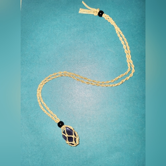 Healing Cage Necklace with Natural Crystal - Picture 4 of 5